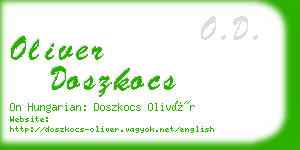 oliver doszkocs business card